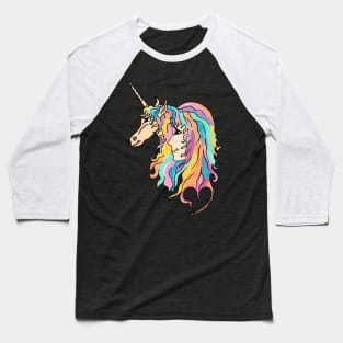 Sweet girl and unicorn drawing Baseball T-Shirt